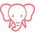 Appliqué en flex thermocollant bébé Elephant